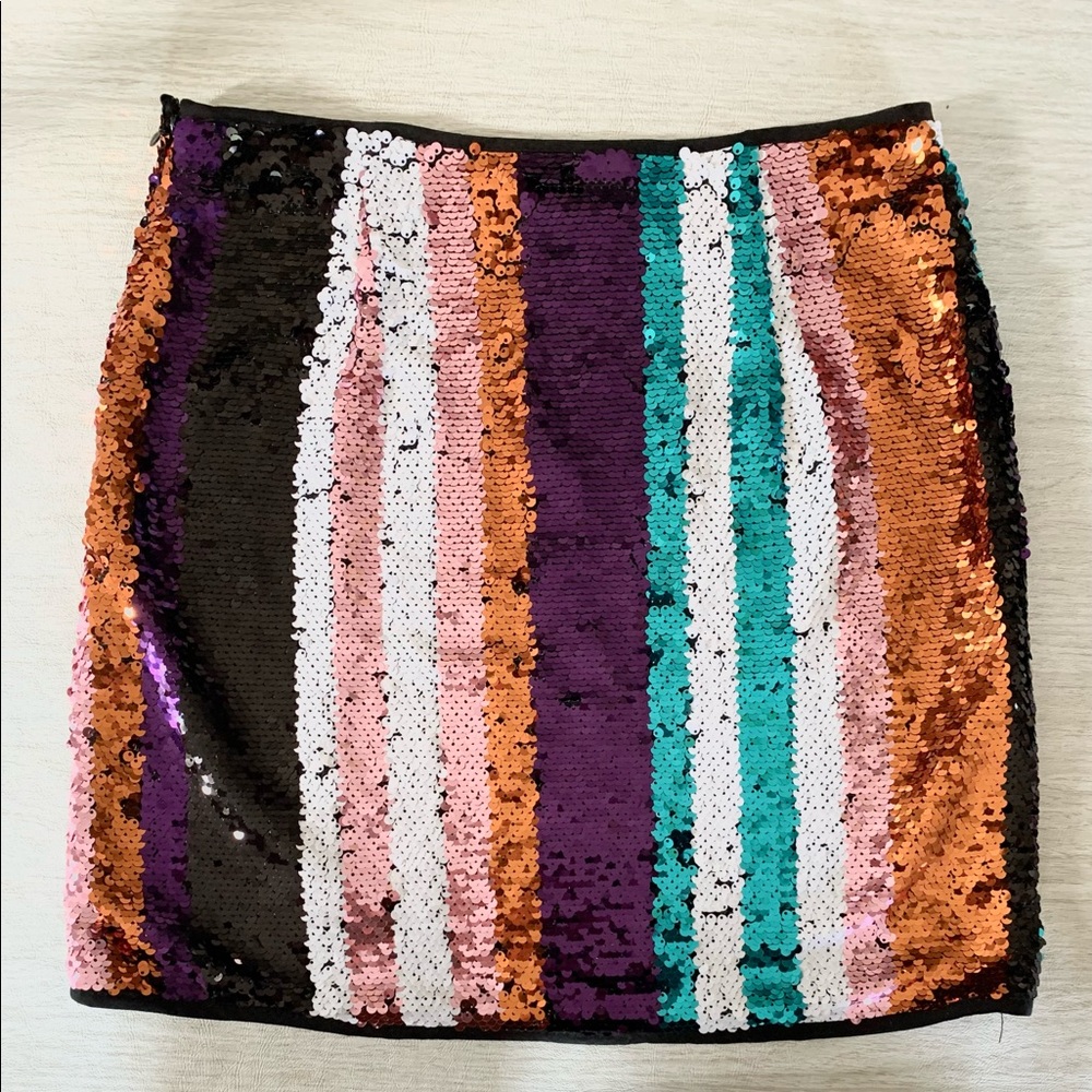 NEW Jun & Ivy multi-colored sequin skirt - Picture 3 of 6